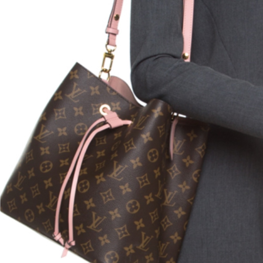 Louis Vuitton Monogram Brown and Pink Shoulder Bag